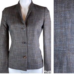 Agnona For Bergdorf Goodman Made In Italy Wool Tweed Blazer Blazer Tweed Size 40
